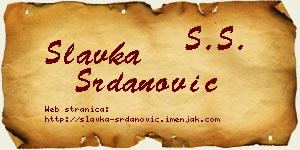 Slavka Srdanović vizit kartica